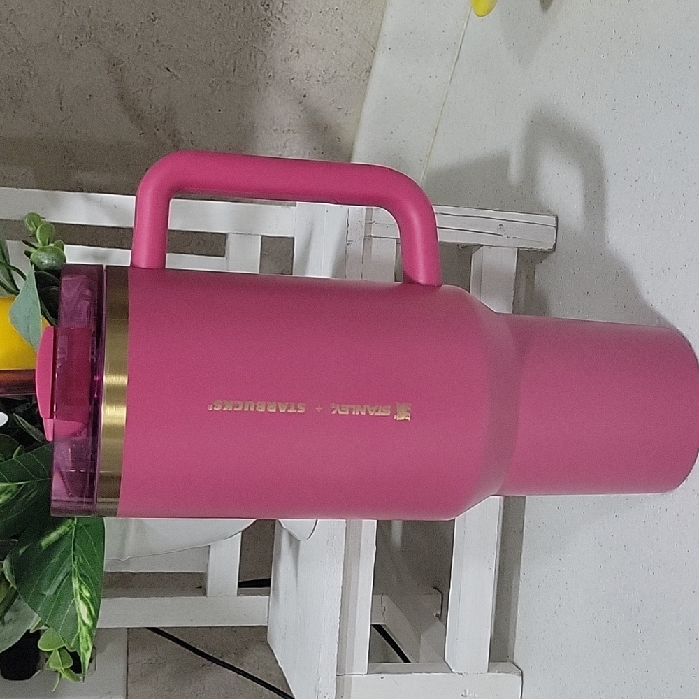 Stanley Starbucks Pink Tumbler with Handle 40 Oz